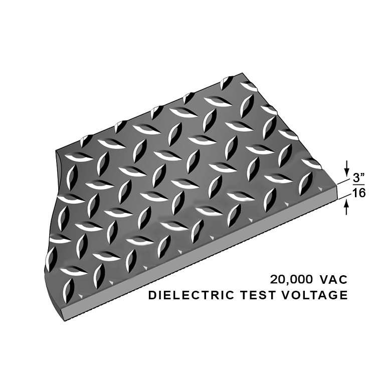 ASTM Gray Diamond Switchboard Mat – Class 1