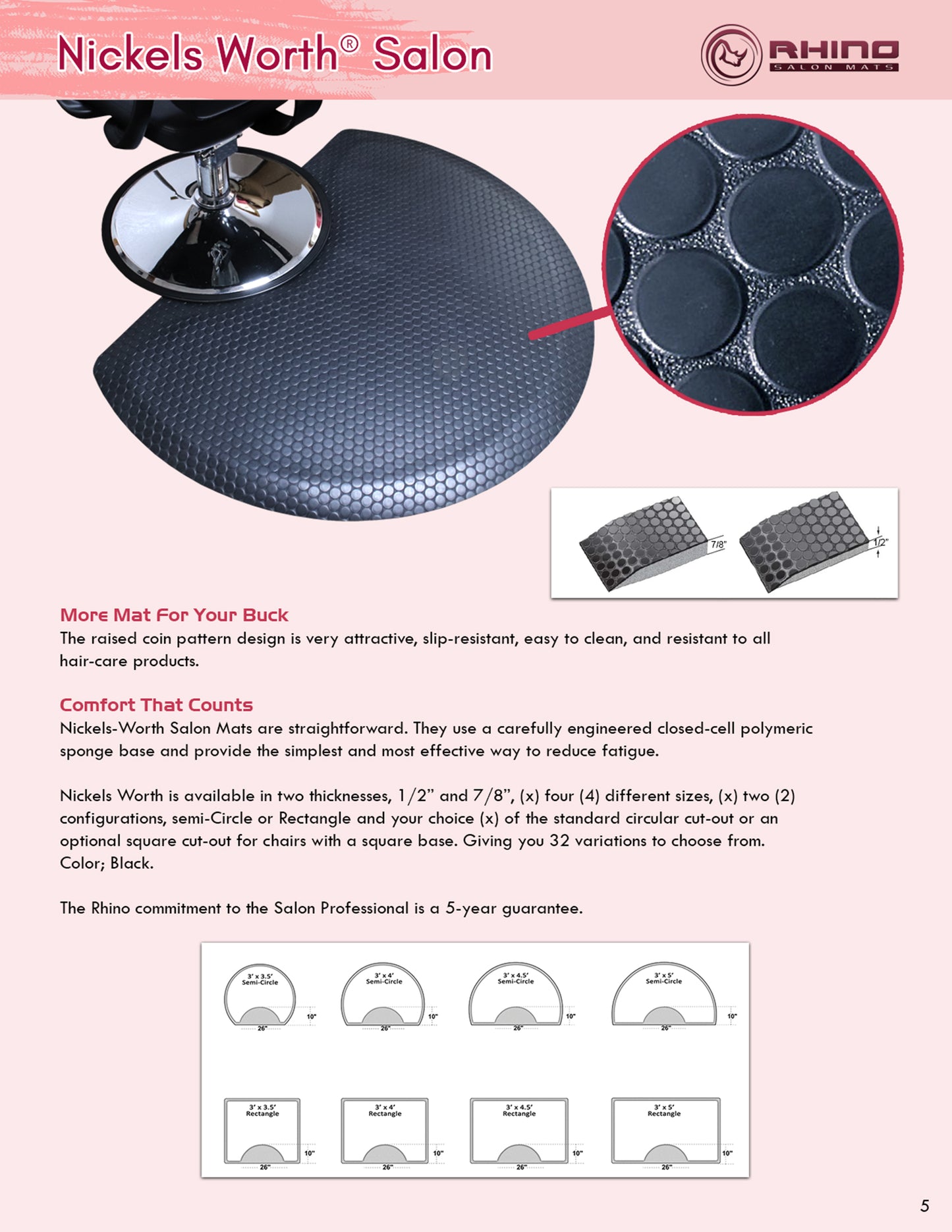 Nickels Worth™ Salon Mat
