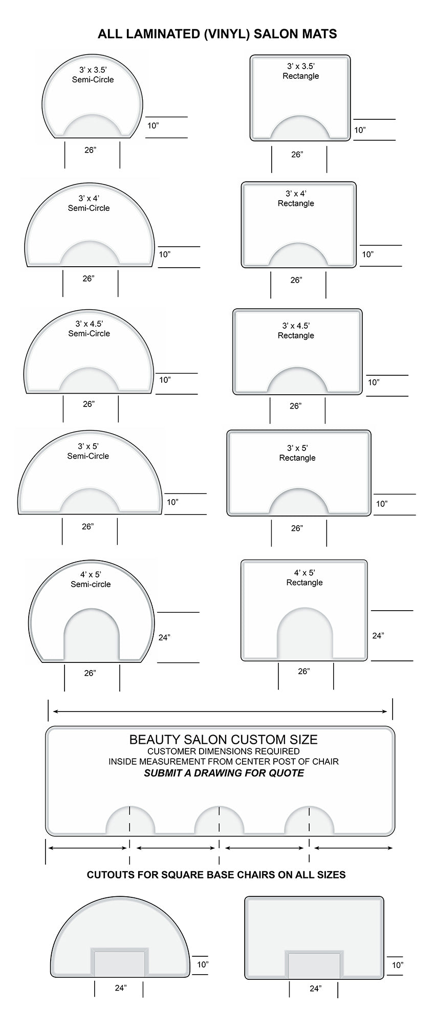 Marbleized Salon Mat