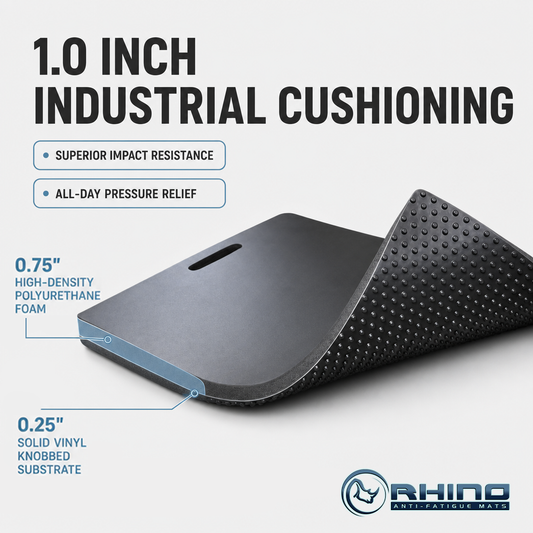 Rodillera industrial de alta resistencia Rhino Knobbed Back Knee Pad®