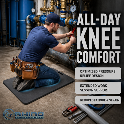 Rodillera industrial de alta resistencia Rhino Knobbed Back Knee Pad®