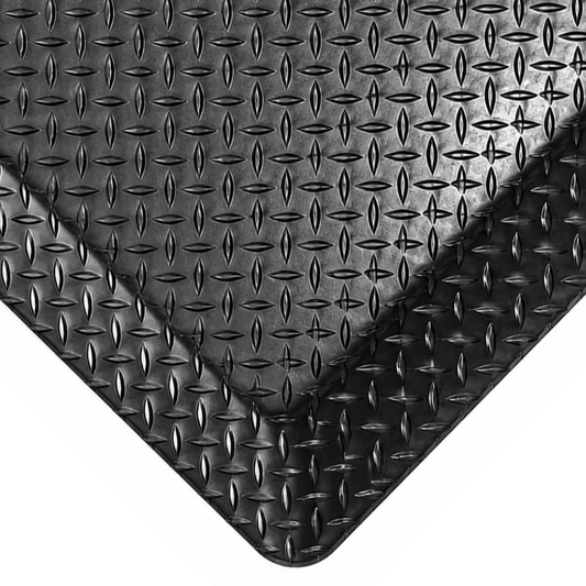 American Classic® Diamond Plate Anti-Fatigue Mat (Black & Black Yellow)