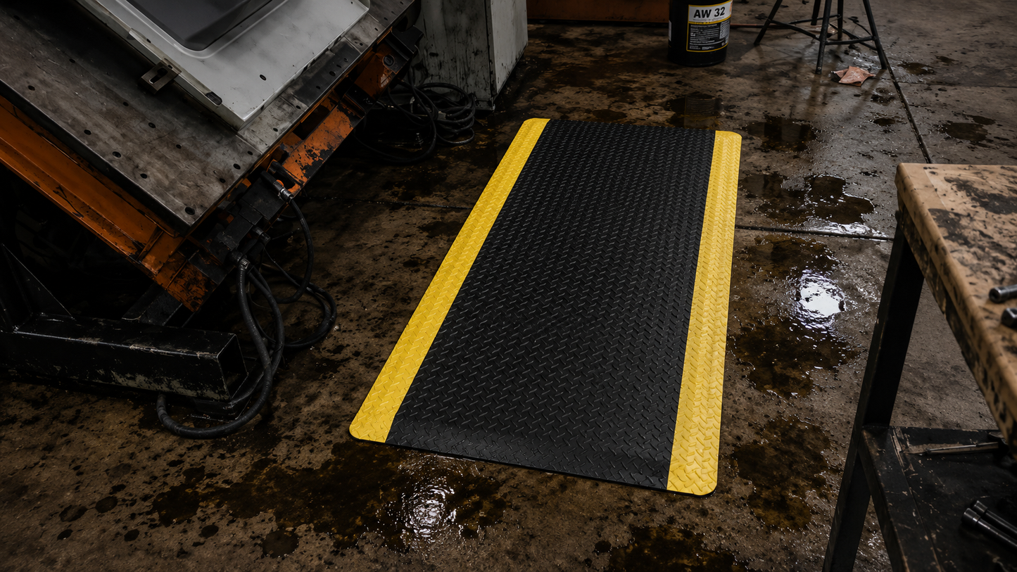 Diamond Plate Knobbed-Back® Anti-Fatigue Mat