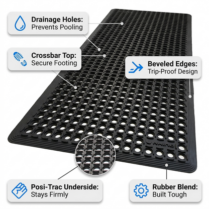 Tapetes K-Series® Comfort Tract Drain-Thru (Negro y Terracota)