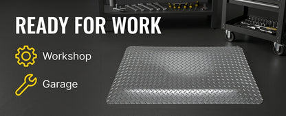 American Classic® Gray Diamond Plate Anti-Fatigue Mat