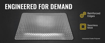 American Classic® Gray Diamond Plate Anti-Fatigue Mat