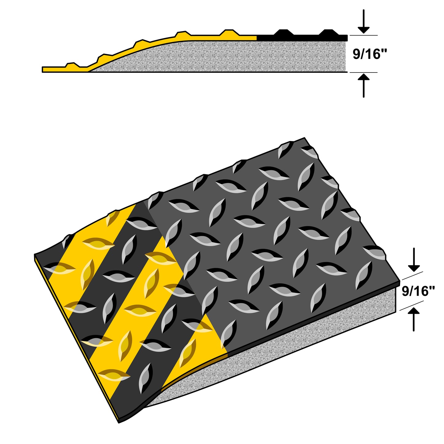 Tapete Antifatiga Diamond Plate Chevron®