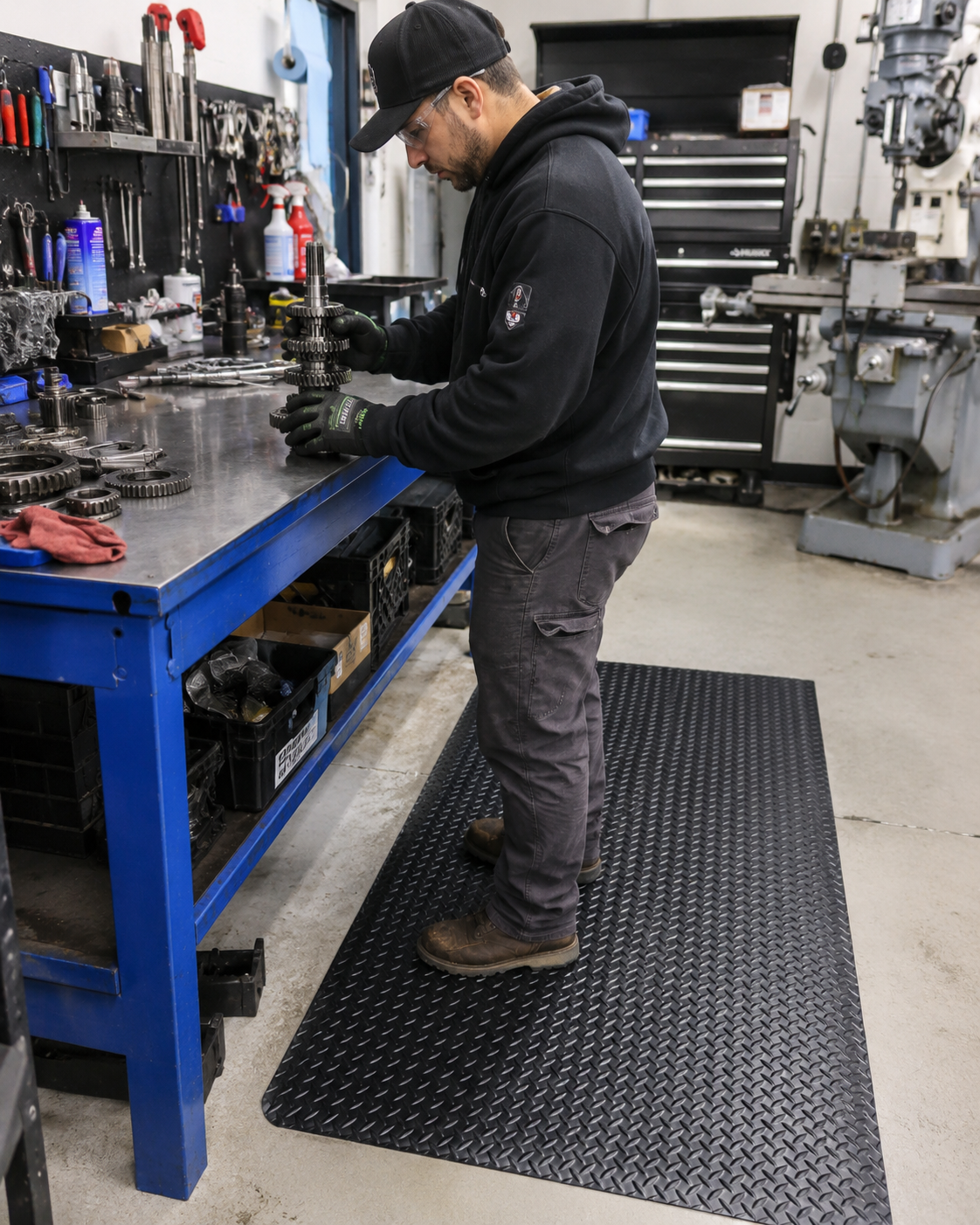 Contract Duty™ Diamond Plate Anti-Fatigue Mat