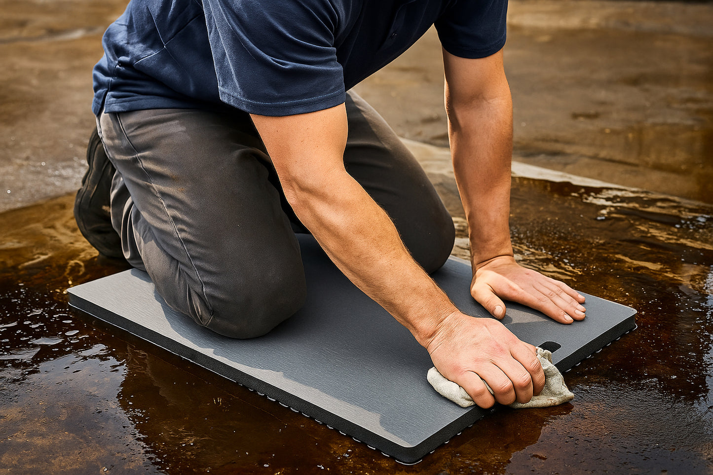 Rhino Knobbed Back Knee Pad® – Heavy-Duty Industrial Kneeling Pad