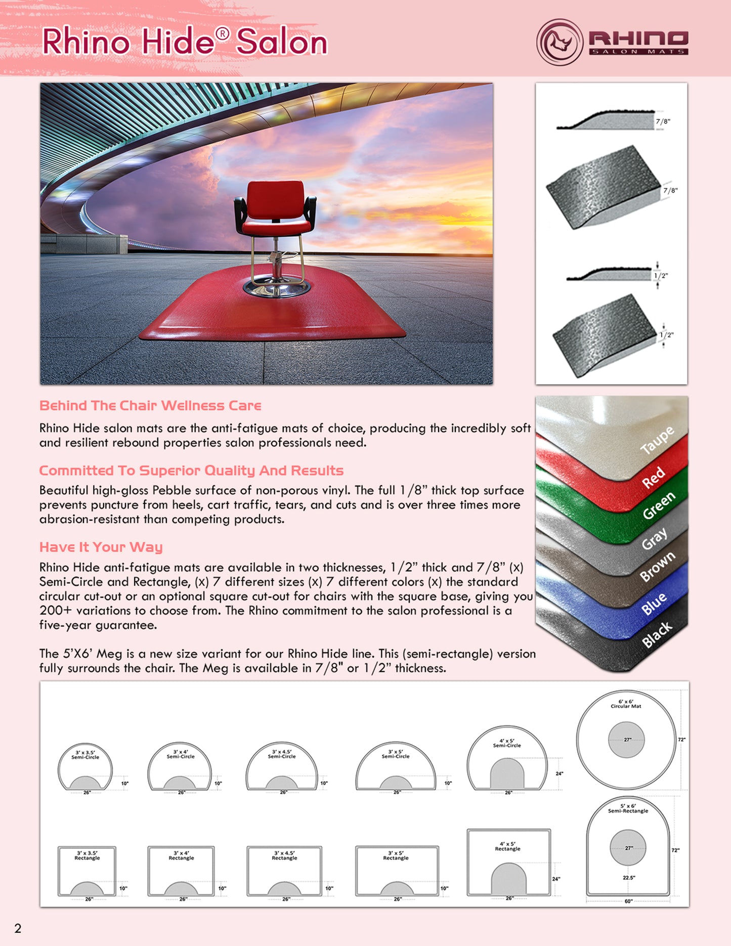 Rhino Hide Salon Mats