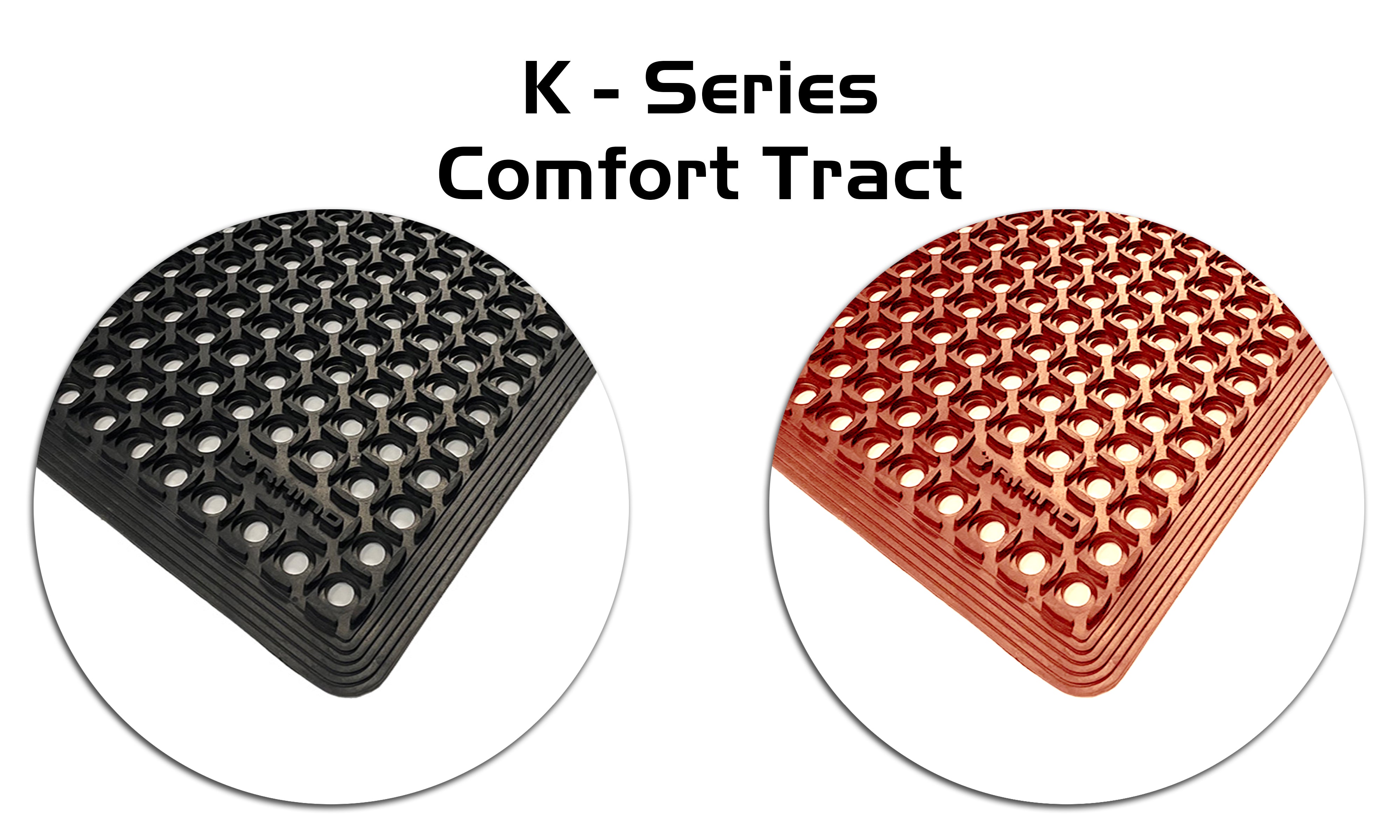 k.・.☆ カーリスマット K-Series® Comfort Tract Drain-Thru Mats (Black & Terra Cotta
