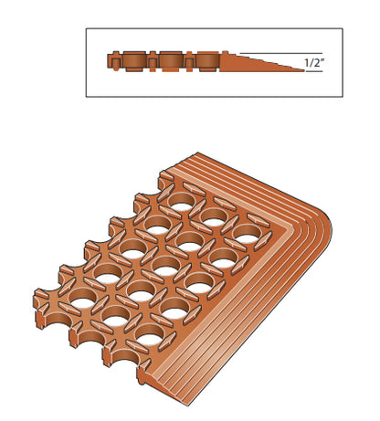 بسطات K-Series® Comfort Drain-Thru (أسود وتيرا كوتا)