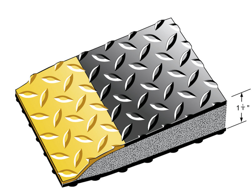 Rhino Diamond-Plate Heavy-Duty Anti-Fatigue Mat with Knob Back