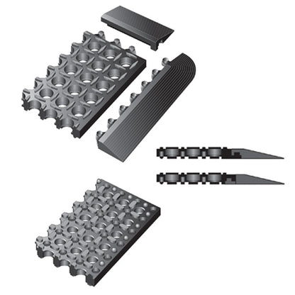 حصيرة مصرفية M-Series® Meter Mat Drain-Thru (لون أسود)