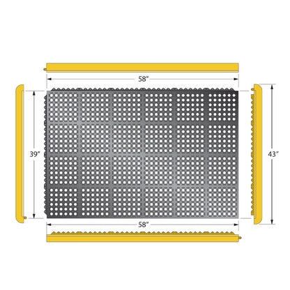 حصيرة مصرفية M-Series® Meter Mat Drain-Thru (لون أسود)