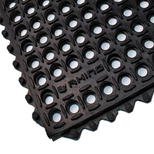 Rhino Diamond-Plate Heavy-Duty Anti-Fatigue Mat with Knob Back